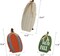 Greentek; Fall Decorations for Home Outdoor, 3 Pack 24 Inch Wooden Pumpkin Porch Decor, Red White Green Pumpkin Standing Signs with Rustic Straw Bows for Front Door, Garden, Patio, Yard & Thanksgiving Decoration; Category:Porch Signs; Image:4